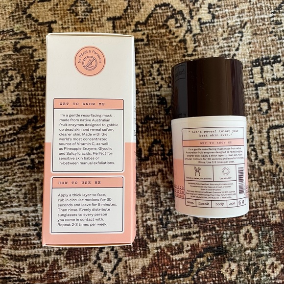 Frank Body Vitamin C Brightening Mask - NIB FULL SIZE - Picture 3 of 4